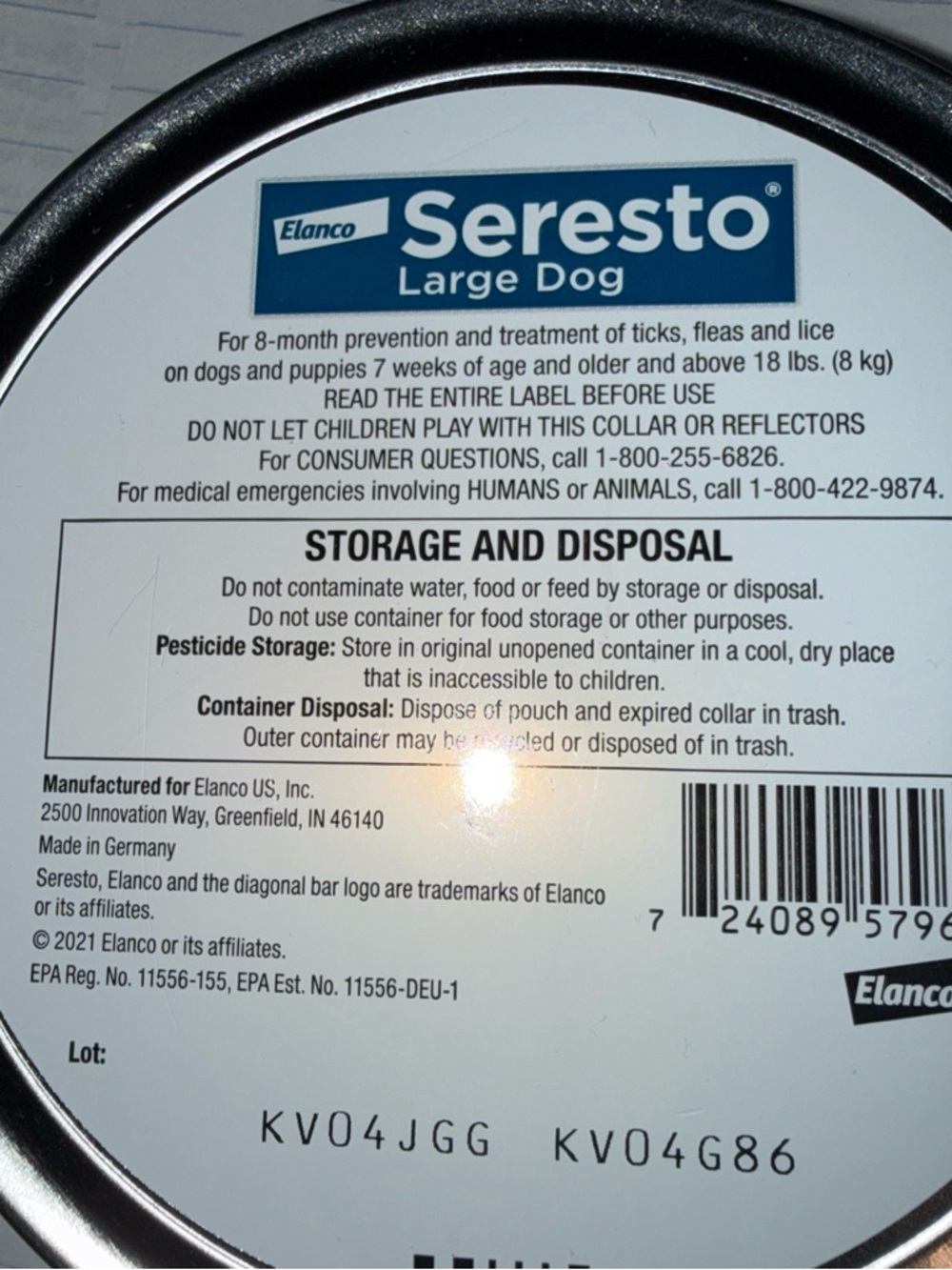Seresto Large Dog Flea & Tick Collar - Picture 2 of 2